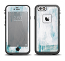 The Teal and White WaterColor Panel Apple iPhone 6/6s LifeProof Fre Case Skin Set