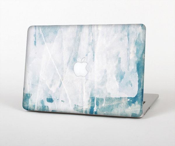 The Teal and White WaterColor Panel Skin Set for the Apple MacBook Pro 15" with Retina Display