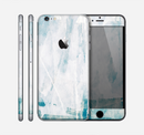 The Teal and White WaterColor Panel Skin for the Apple iPhone 6 Plus
