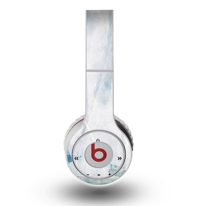 The Teal and White WaterColor Panel Skin for the Original Beats by Dre Wireless Headphones