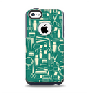 The Teal and Yellow Beauty Product Icons Apple iPhone 5c Otterbox Commuter Case Skin Set