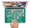 The Teal and Yellow Beauty Product Icons Skin Set for the Apple MacBook Air 13"