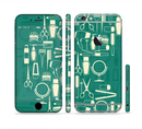 The Teal and Yellow Beauty Product Icons Sectioned Skin Series for the Apple iPhone 6s Plus