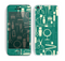 The Teal and Yellow Beauty Product Icons Skin for the Apple iPhone 5c