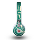 The Teal and Yellow Beauty Product Icons Skin for the Beats by Dre Mixr Headphones