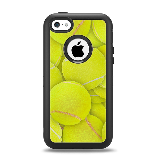 The Tennis Ball Overlay Apple iPhone 5c Otterbox Defender Case Skin Set