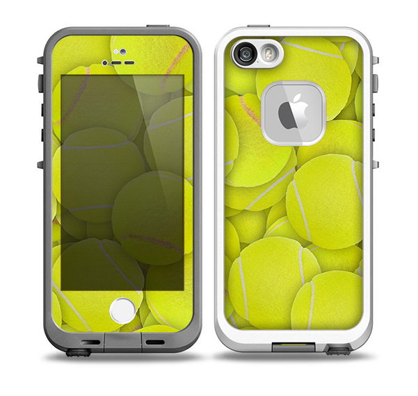The Tennis Ball Overlay Skin for the iPhone 5-5s fre LifeProof Case