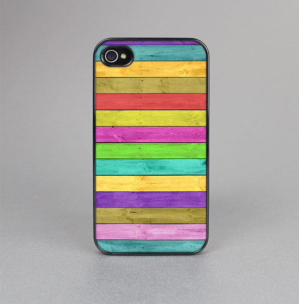 The Thin Neon Colored Wood Planks Skin-Sert for the Apple iPhone 4-4s Skin-Sert Case