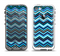 The Thin Striped Blue Layered Chevron Pattern Apple iPhone 5-5s LifeProof Fre Case Skin Set