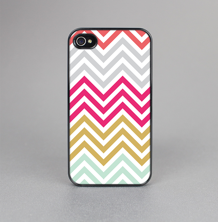 The Three-Bar Color Chevron Pattern Skin-Sert for the Apple iPhone 4-4s Skin-Sert Case