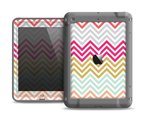 The Three-Bar Color Chevron Pattern Apple iPad Mini LifeProof Fre Case Skin Set