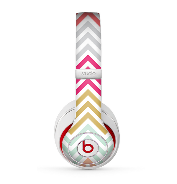 The Three-Bar Color Chevron Pattern Skin for the Beats by Dre Studio (2013+ Version) Headphones