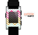 The Three-Bar Color Chevron Pattern Skin for the Pebble SmartWatch