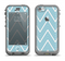 The Three-Lined Blue & White Chevron Pattern Apple iPhone 5c LifeProof Nuud Case Skin Set