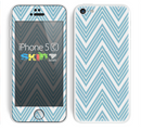 The Three-Lined Blue & White Chevron Pattern Skin for the Apple iPhone 5c