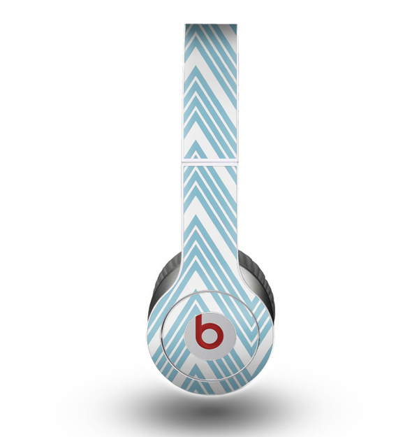 The Three-Lined Blue & White Chevron Pattern Skin for the Beats by Dre Original Solo-Solo HD Headphones