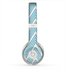 The Three-Lined Blue & White Chevron Pattern Skin for the Beats by Dre Solo 2 Headphones
