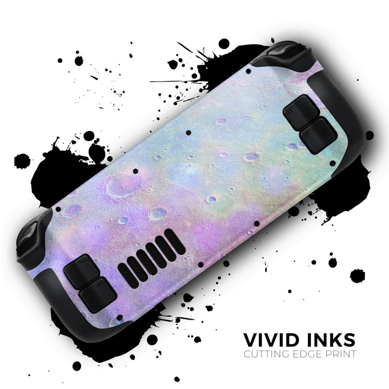The Tie-Dye Cratered Moon Surface // Full Body Skin Decal Wrap Kit for the Steam Deck handheld gaming computer