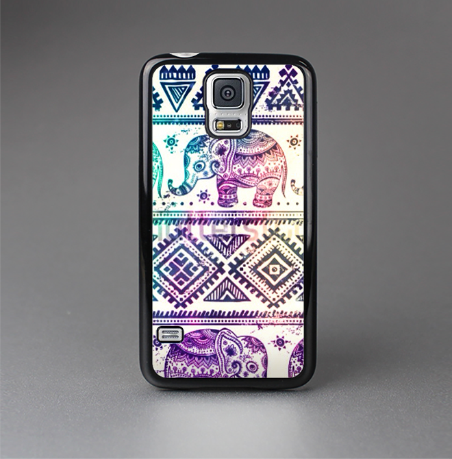 The Tie-Dyed Aztec Elephant Pattern Skin-Sert Case for the Samsung Galaxy S5