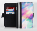 The Tie Dyed Bright Texture Ink-Fuzed Leather Folding Wallet Credit-Card Case for the Apple iPhone 6/6s, 6/6s Plus, 5/5s and 5c