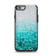 The Aqua Blue & Silver Glimmer Fade Apple iPhone 6 Otterbox Symmetry Case Skin Set