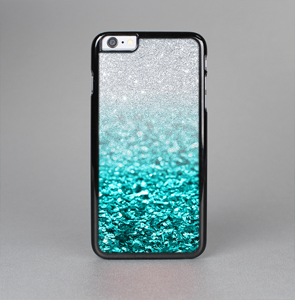 The Aqua Blue & Silver Glimmer Fade Skin-Sert for the Apple iPhone 6 Plus Skin-Sert Case