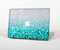 The Aqua Blue & Silver Glimmer Fade Skin Set for the Apple MacBook Pro 15" with Retina Display
