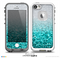 The Aqua Blue & Silver Glimmer Fade Skin for the iPhone 5-5s Fre LifeProof Case