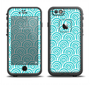 The Aqua Blue & White Swirls Apple iPhone 6/6s Plus LifeProof Fre Case Skin Set