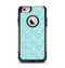 The Aqua Blue & White Swirls Apple iPhone 6 Otterbox Commuter Case Skin Set