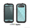 The Aqua Blue & White Swirls Skin For The Samsung Galaxy S3 LifeProof Case