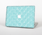 The Aqua Blue & White Swirls Skin Set for the Apple MacBook Pro 15" with Retina Display