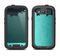 The Aqua Green Abstract Swirls with Dark Samsung Galaxy S4 LifeProof Fre Case Skin Set
