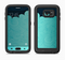 The Aqua Green Abstract Swirls with Dark Full Body Samsung Galaxy S6 LifeProof Fre Case Skin Kit