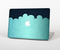 The Aqua Green Abstract Swirls with Dark Skin Set for the Apple MacBook Air 11"