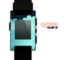 The Aqua Green Abstract Swirls with Dark Skin for the Pebble SmartWatch
