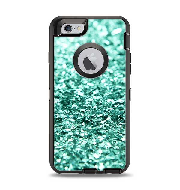 The Aqua Green Glimmer Apple iPhone 6 Otterbox Defender Case Skin Set