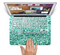 The Aqua Green Glimmer Skin Set for the Apple MacBook Pro 15" with Retina Display