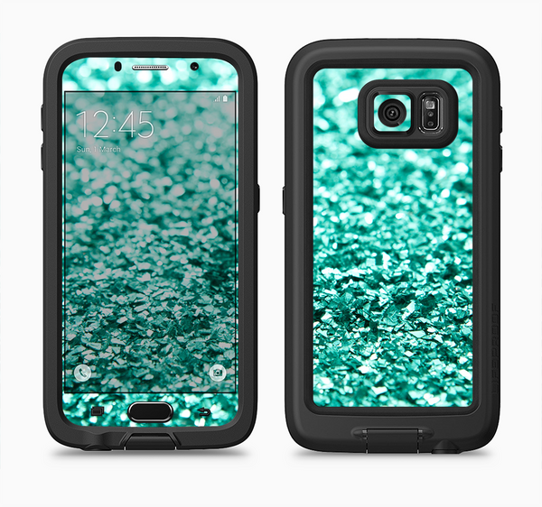 The Aqua Green Glimmer Full Body Samsung Galaxy S6 LifeProof Fre Case Skin Kit