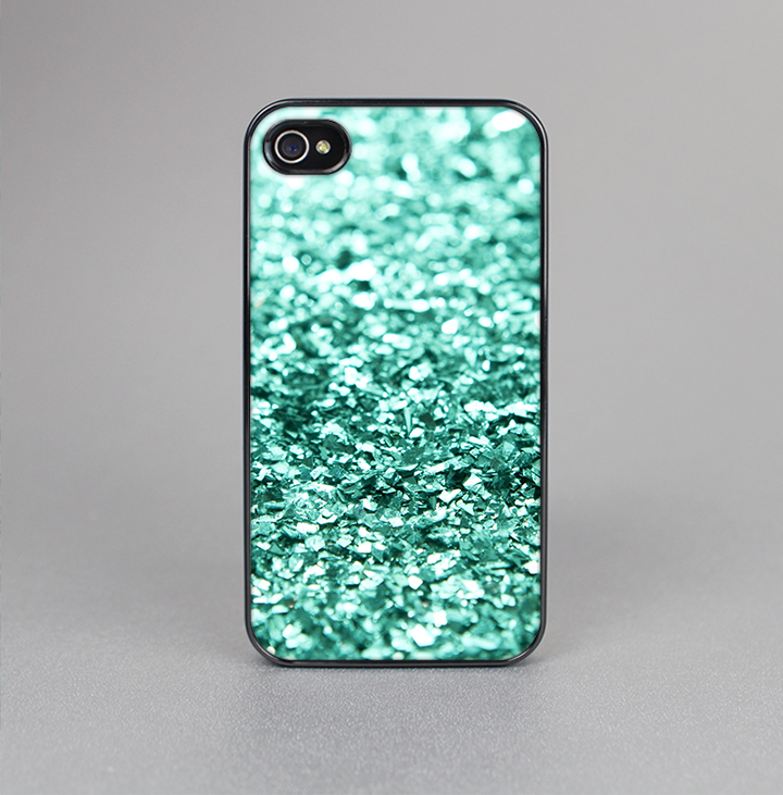 The Aqua Green Glimmer Skin-Sert for the Apple iPhone 4-4s Skin-Sert Case