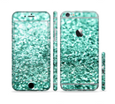The Aqua Green Glimmer Sectioned Skin Series for the Apple iPhone 6s Plus