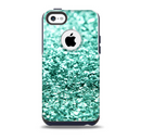 The Aqua Green Glimmer Skin for the iPhone 5c OtterBox Commuter Case