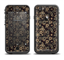 The Tiny Gold Floral Sprockets Apple iPhone 6/6s LifeProof Fre Case Skin Set