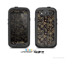 The Tiny Gold Floral Sprockets Skin For The Samsung Galaxy S3 LifeProof Case