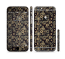 The Tiny Gold Floral Sprockets Sectioned Skin Series for the Apple iPhone 6s Plus