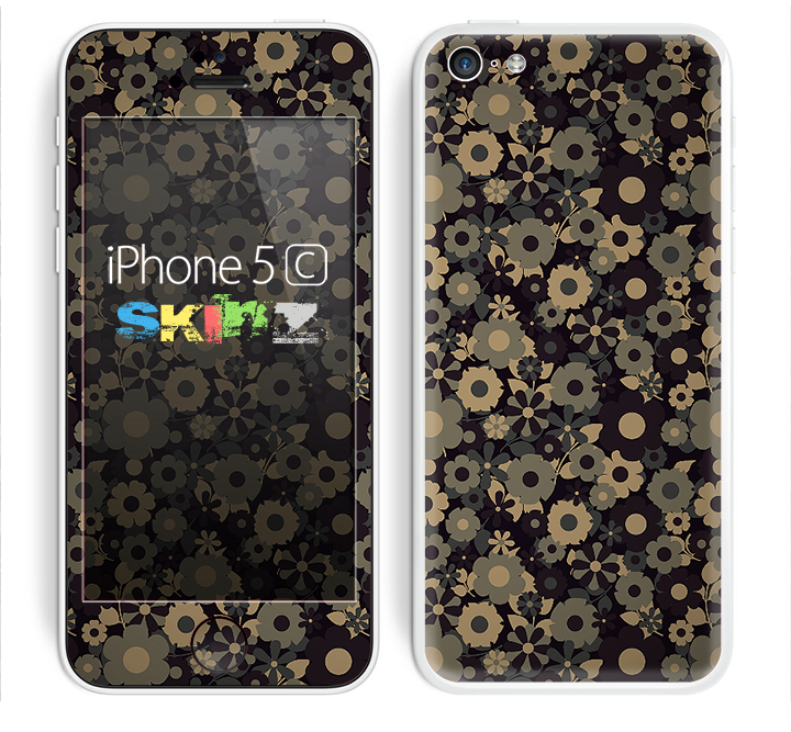 The Tiny Gold Floral Sprockets Skin for the Apple iPhone 5c