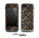 The Tiny Gold Floral Sprockets Skin for the Apple iPhone 5c LifeProof Case