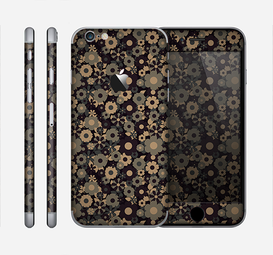 The Tiny Gold Floral Sprockets Skin for the Apple iPhone 6