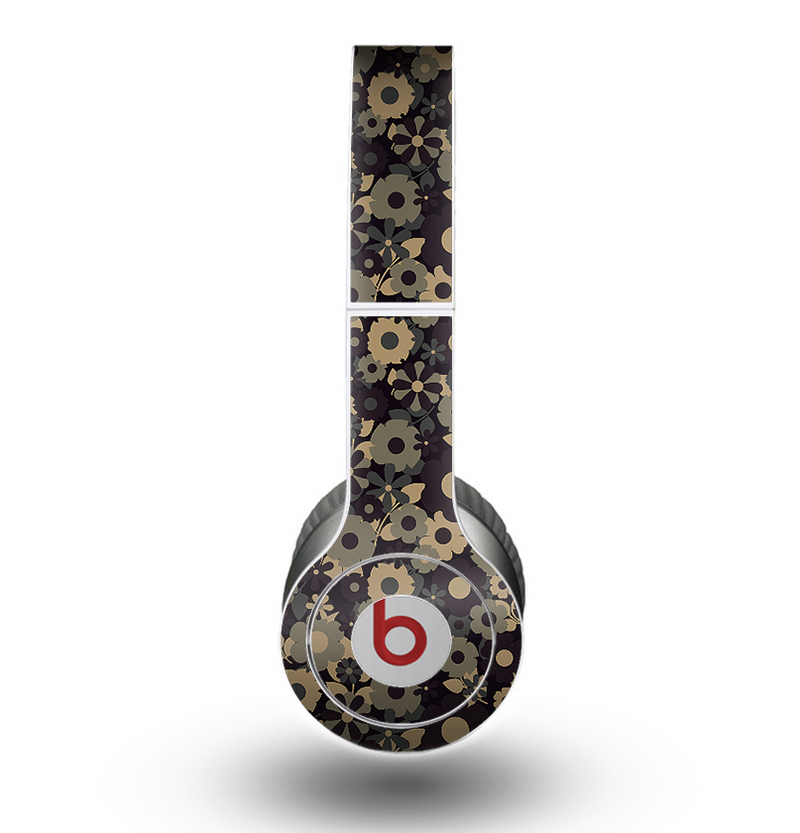 The Tiny Gold Floral Sprockets Skin for the Beats by Dre Original Solo-Solo HD Headphones