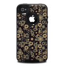The Tiny Gold Floral Sprockets Skin for the iPhone 4-4s OtterBox Commuter Case